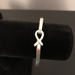 Silver Tone Awareness Ribbon Bracelet